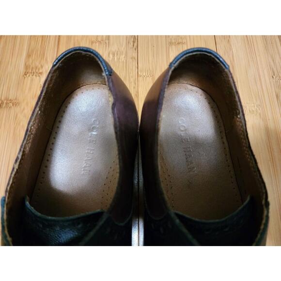 Cole Haan Williams Saddle II 4 Eyelet Oxford Blue Brown Shoes C21808 Men's 10.5 - Picture 7 of 11